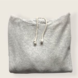 Light Grey Velour Hoodie- Medium